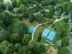 Tennis courts at Montford Park