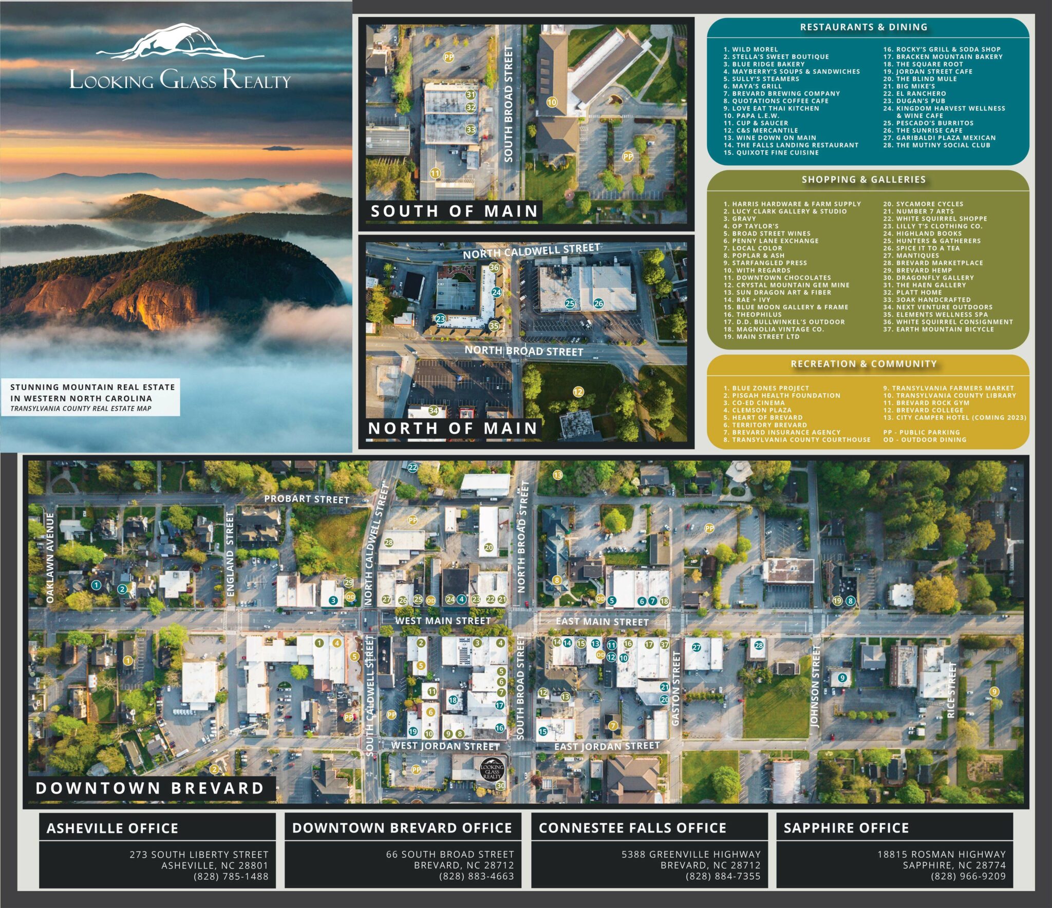 Looking Glass Realty Downtown Brevard Area Map web 3